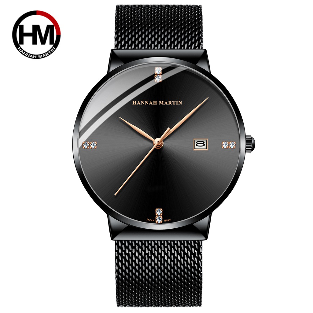 Đồng hồ nam thời trang HANNAH MARTIN - Model  HM-901v- thép không gỉ Milan - bảo hành 1 năm