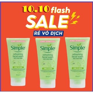 Sữa rửa mặt simple, Sữa Rửa Mặt Simple Gel Kind To Skin Refreshing Facial Wash Gel