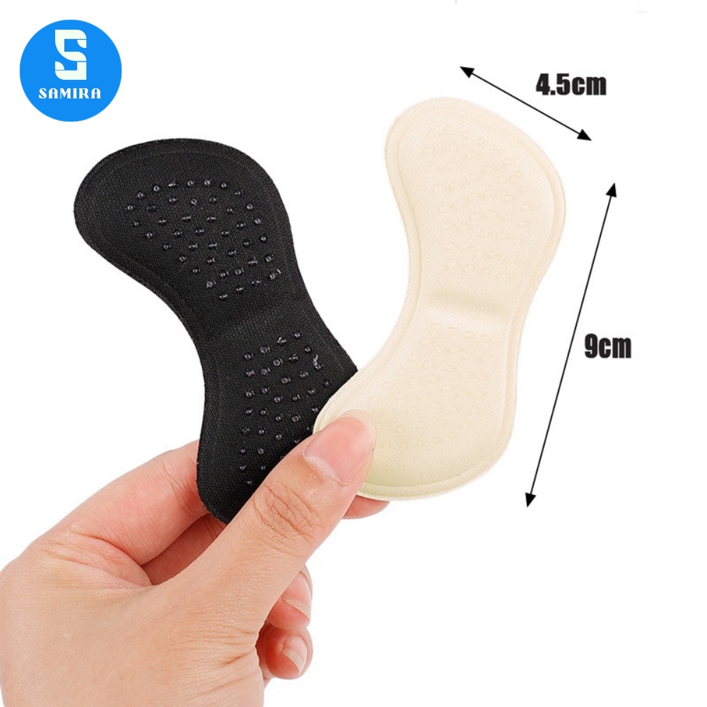 Cặp miếng lót gót giày bảo vệ gót chân 4d giảm đau giảm size chống tuột nam nữ có hạt matxa SA24