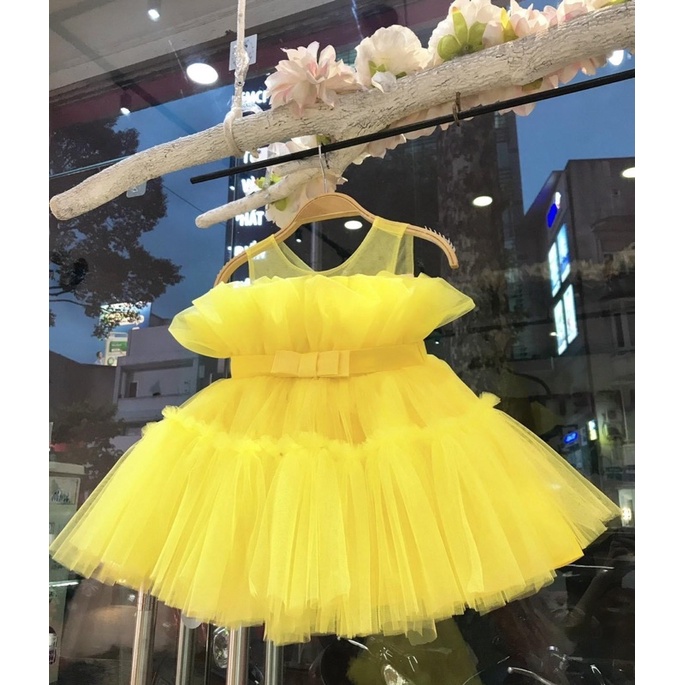 Đầm công chúa xoè bông hoa nhiều tầng - Tiệm may Nắng