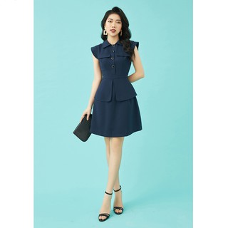 Đầm xòe Peplum 92WEAR công sở DEC0099