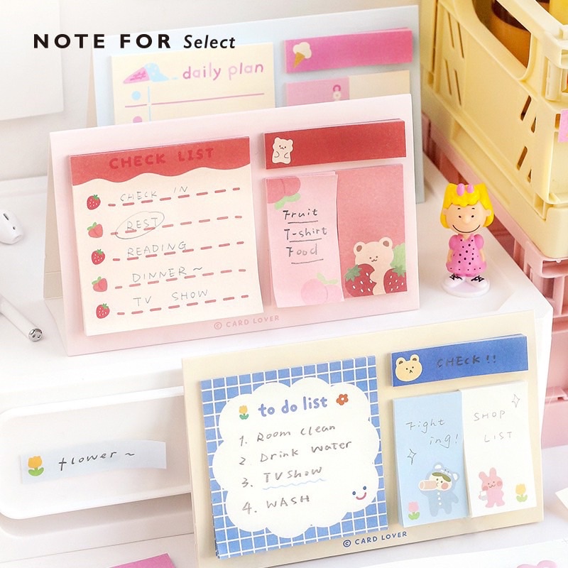 Set giấy note ghi chú NOTE FOR 120 tờ dạng lịch để bàn