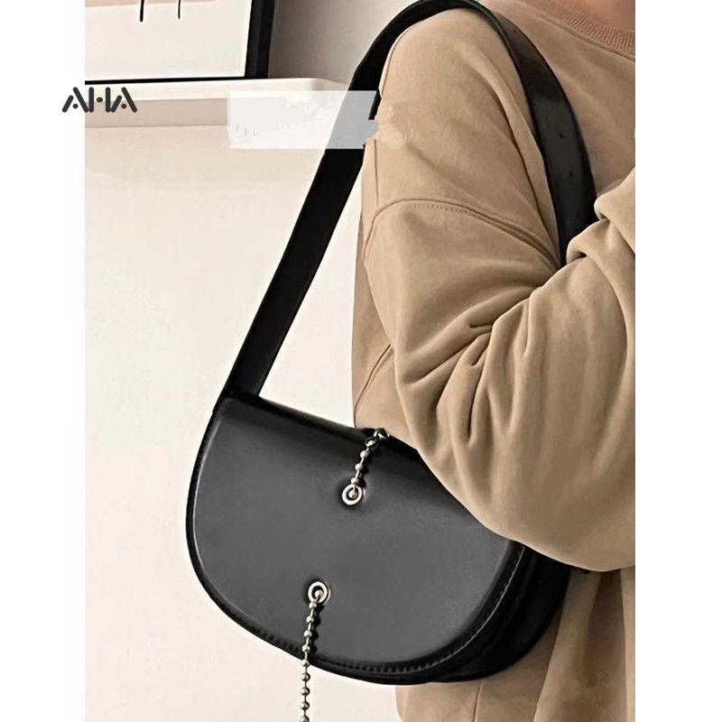 Túi đeo chéo AHA OFFICIAL phối dây xích đôi phong cách đường phố cá tính cho nữ