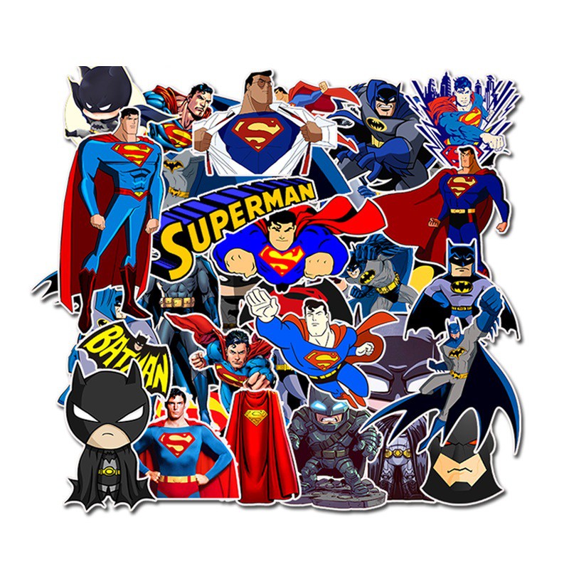 Sticker 45 miếng hình dán superman vs Batman