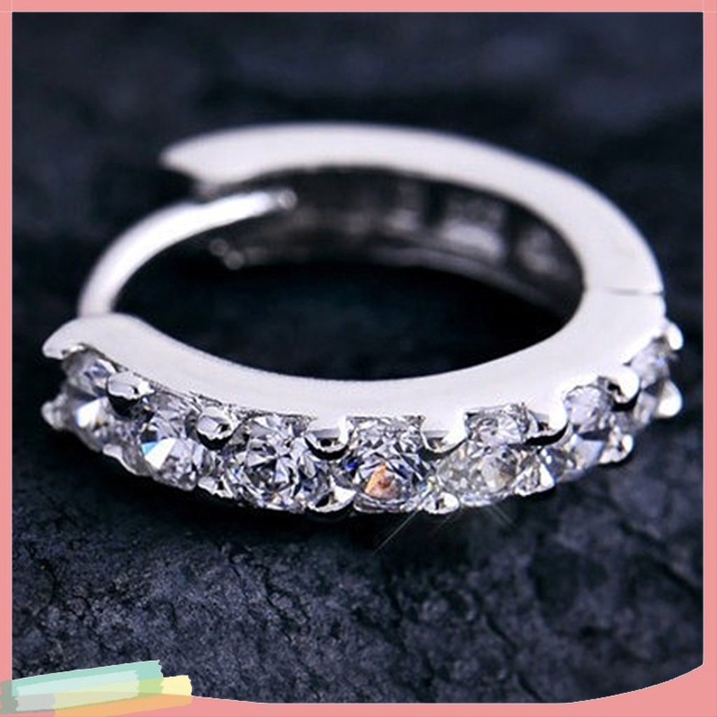 Đôi Khuyên Tai HìNh TròN ĐíNh Kim Cương Giả ThờI Trang Cho Nữ