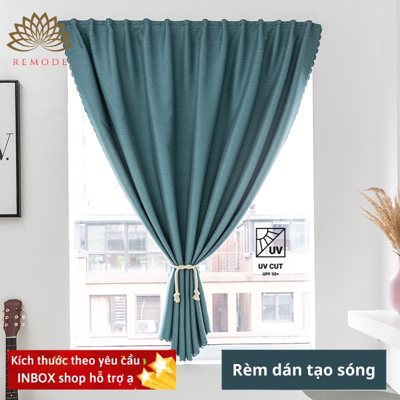 Rèm cửa dán tường, dán cửa, treo thanh, rèm cửa sổ chống nắng, decor trang trí phòng ngủ, phòng khách REMODE -VCN1