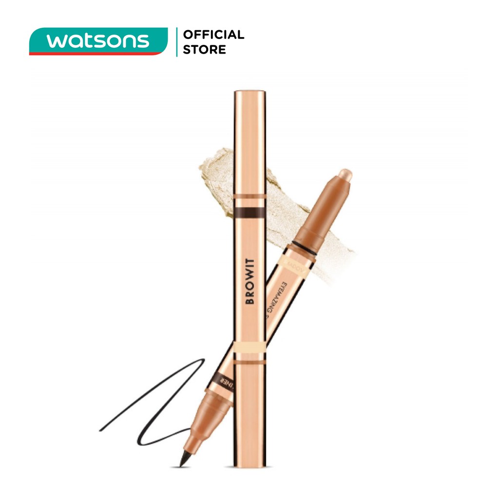 Bút Sáp Mắt Và Kẻ Mắt Browit 2in1 Eyemazing Shadow and Liner 0.85ml+0.60g #Charming Apricot