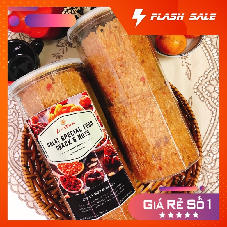 Mực cán tẩm gia vị Eric's Food 300g, cực thấm vị, loại 1, ăn vặt Sài Gòn siêu gon, giá rẻ