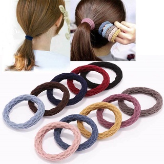 Set 20 dây buộc tóc co giãn màu đen cho nữ
