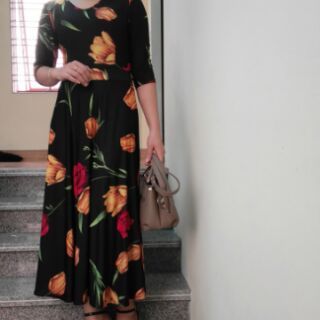 Đầm maxi trung niên