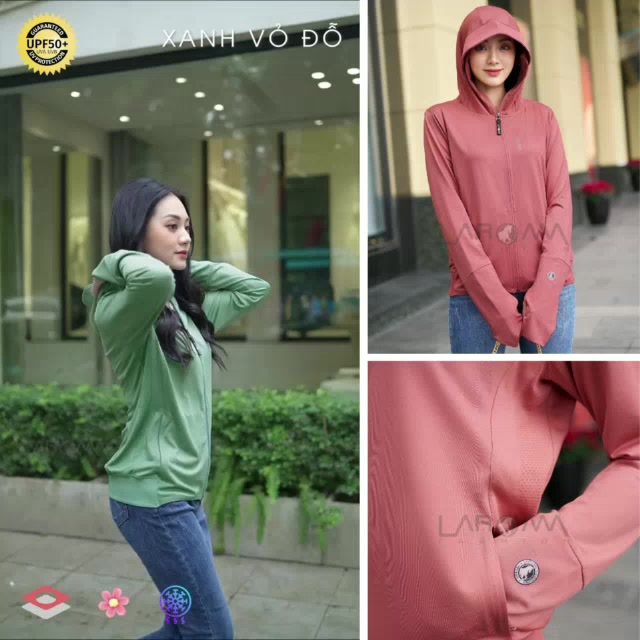 LAROMA Áo chống nắng nữ 1 lớp UPF50+ | Làm mát | Vải thơm | Kháng khuẩn | BigBuy360 - bigbuy360.vn