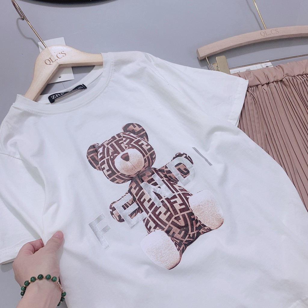 [Mã WASTCOOL giảm 15% tối đa 50K đơn 99K] SETN03 - SET ÁO PULL GẤU NÂU + CHÂN VÁY DẬP LY BE NỮ | BigBuy360 - bigbuy360.vn