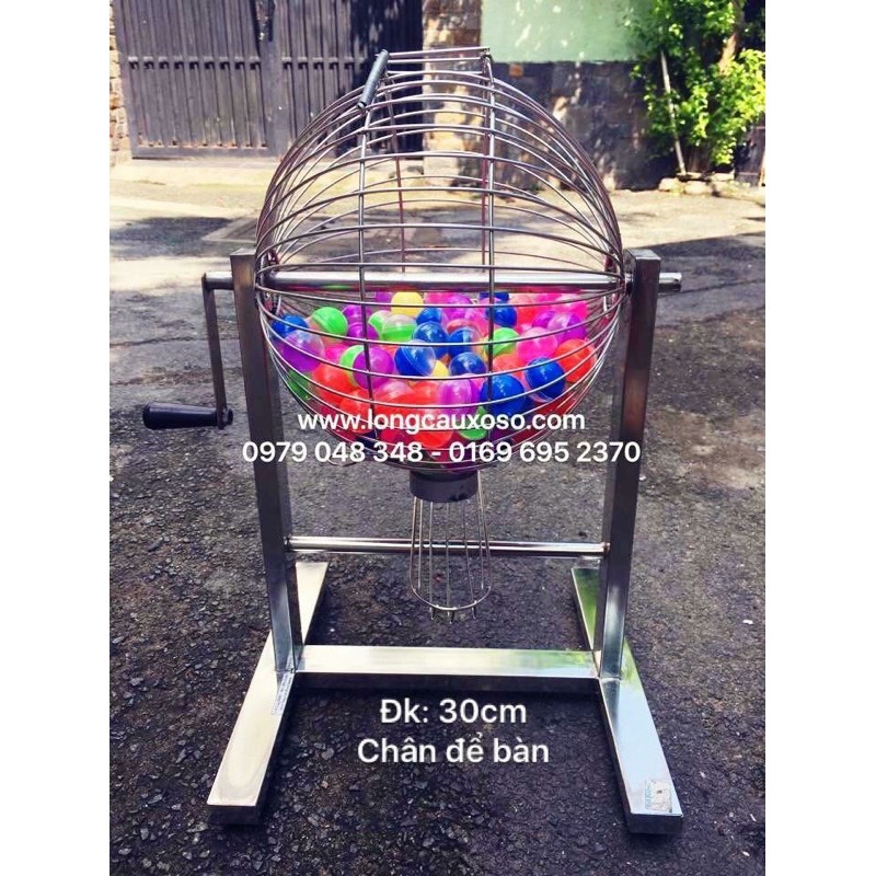 lồng cầu quay số inox size 30cm