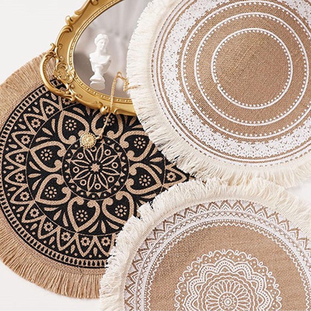 Tấm Lót Bàn Ăn Cách Nhiệt Chống Trượt Phong Cách Bắc Âu