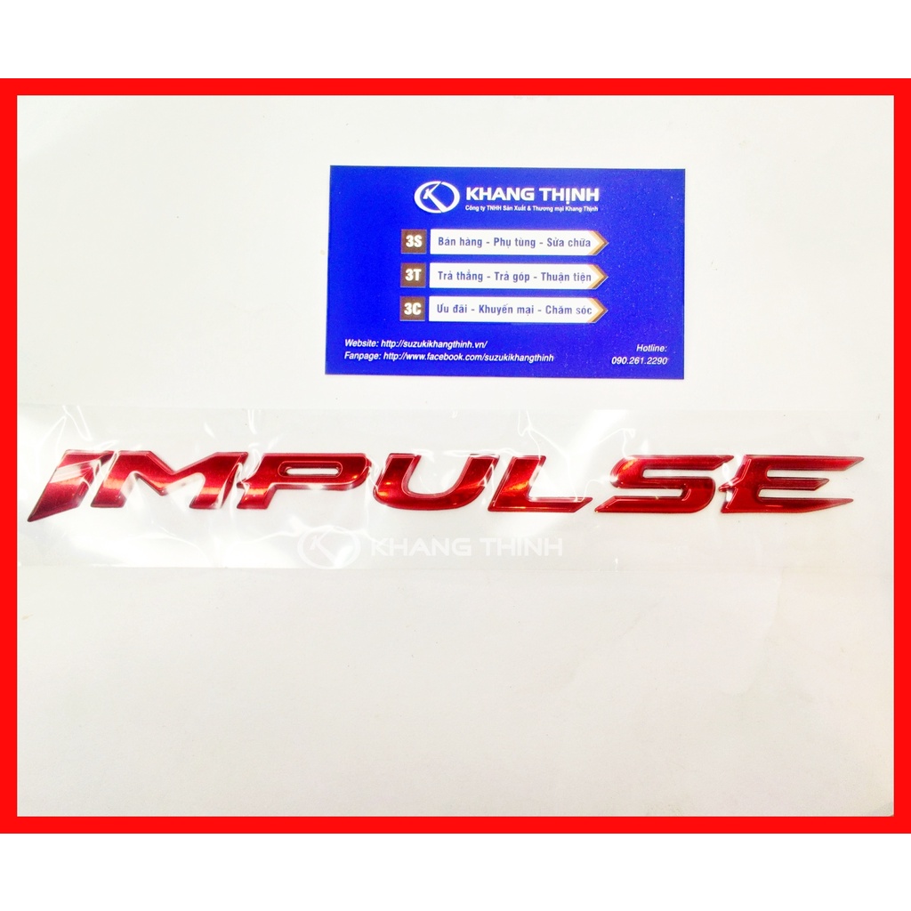 Tem chữ Suzuki Impulse - Hàng Chính Hãng