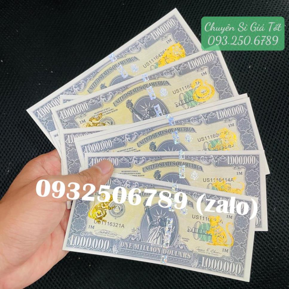 Tờ 1 TRIỆU USD 12 con giáp mạ vàng siêu khủng lưu niệm , thích hợp sưu tầm , làm quà tặng