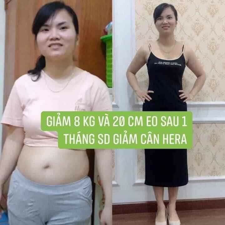 Trà giảm cân Hera Plus chính hãng, tặng thước dây, hộp 30 viên