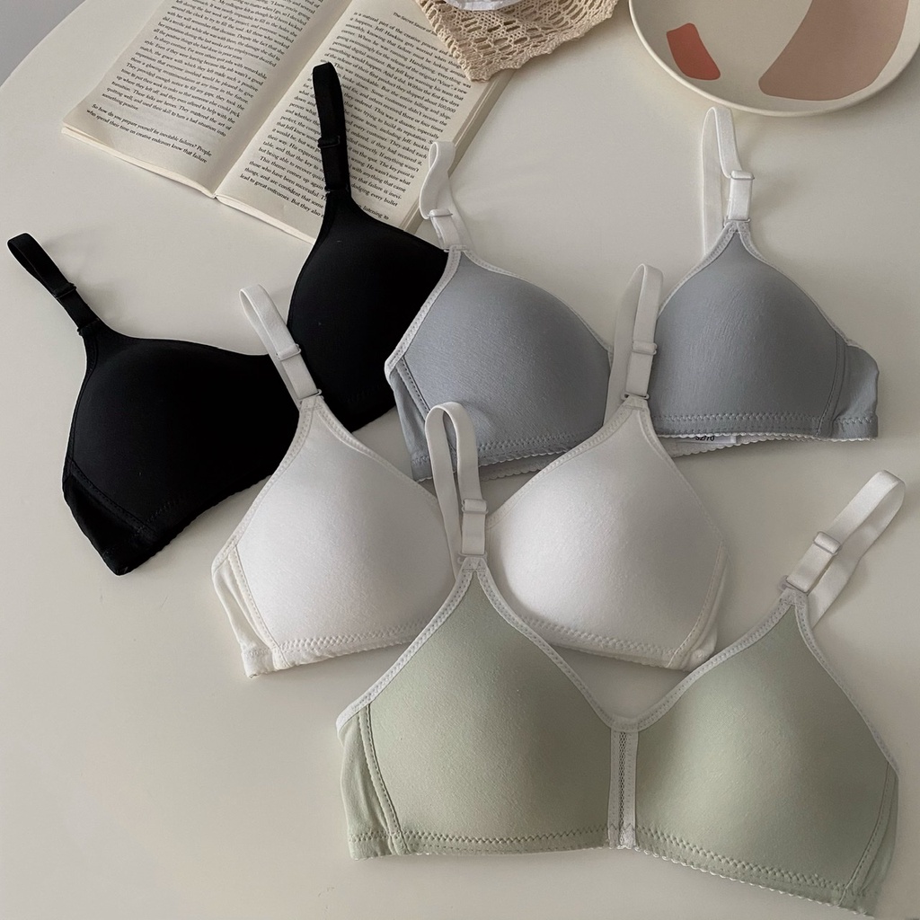 NUZIRO  Áo ngực không gọng  vải cotton không lộ đường may thời trang mùa hè cho nữ