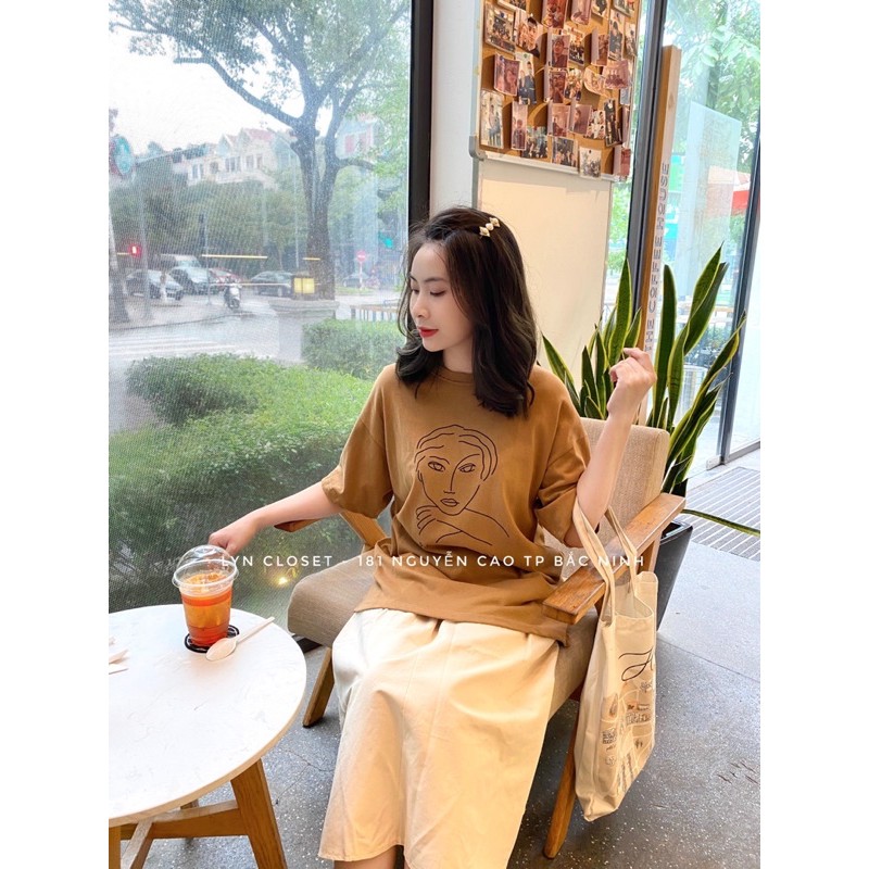 Chân váy chữ A cạp chun sau 2 túi vintage