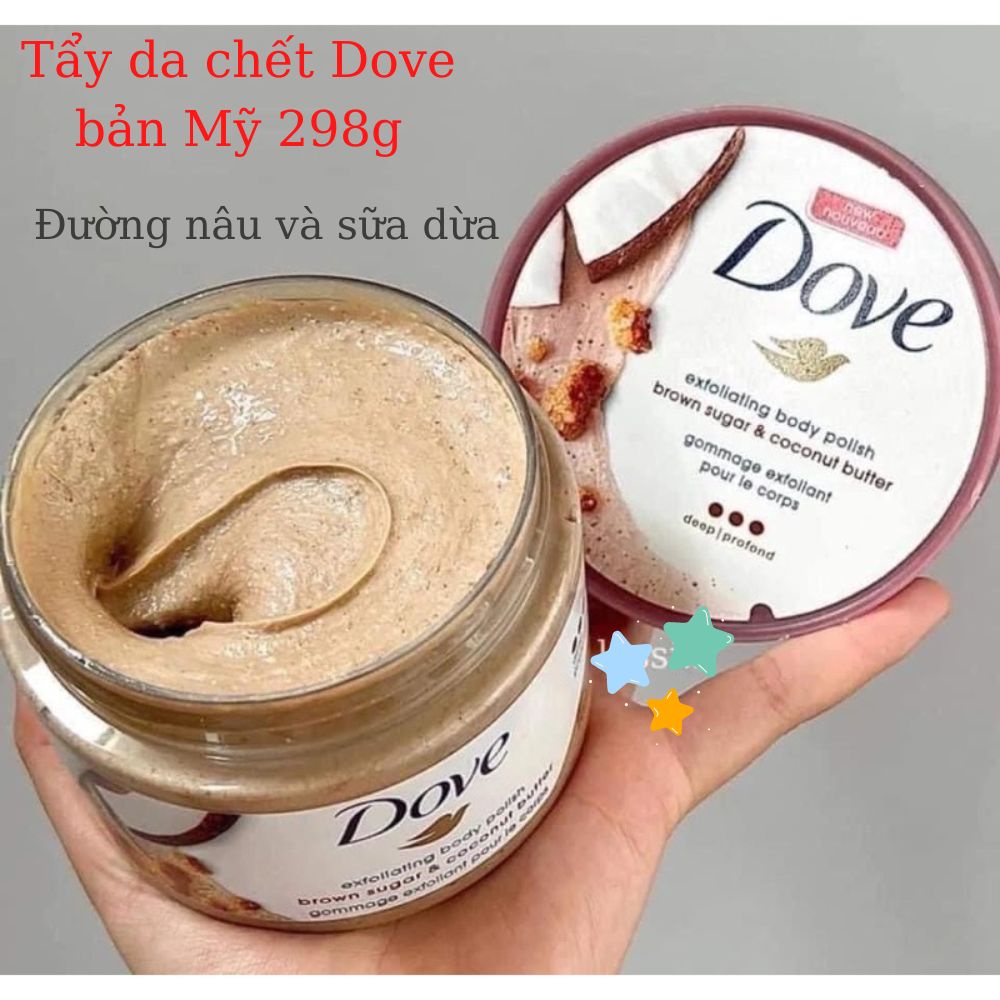 Tẩy da chết Dove Exfoliating Body Polish 225ml bản Đức, tẩy tế bào chết body