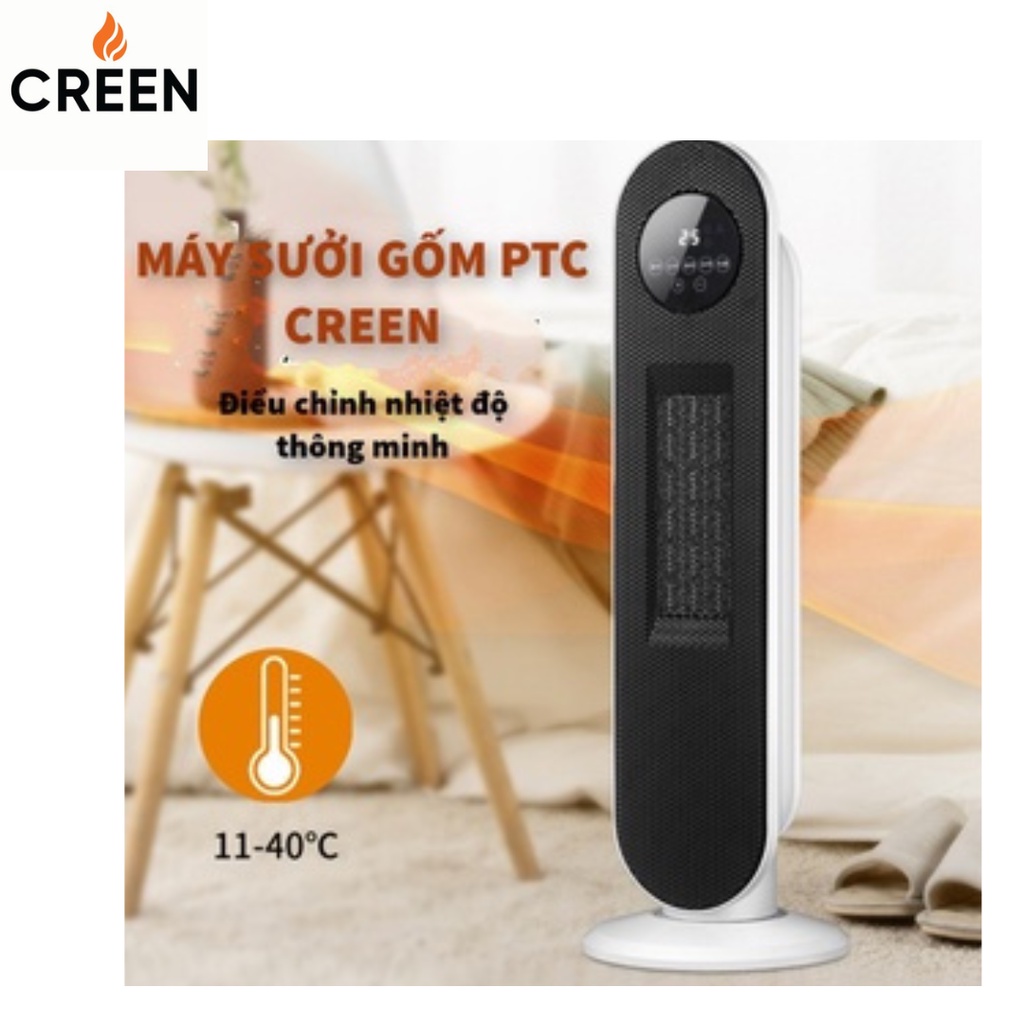 Máy sưởi gốm PTC cao cấp CREEN, hàng chính hãng