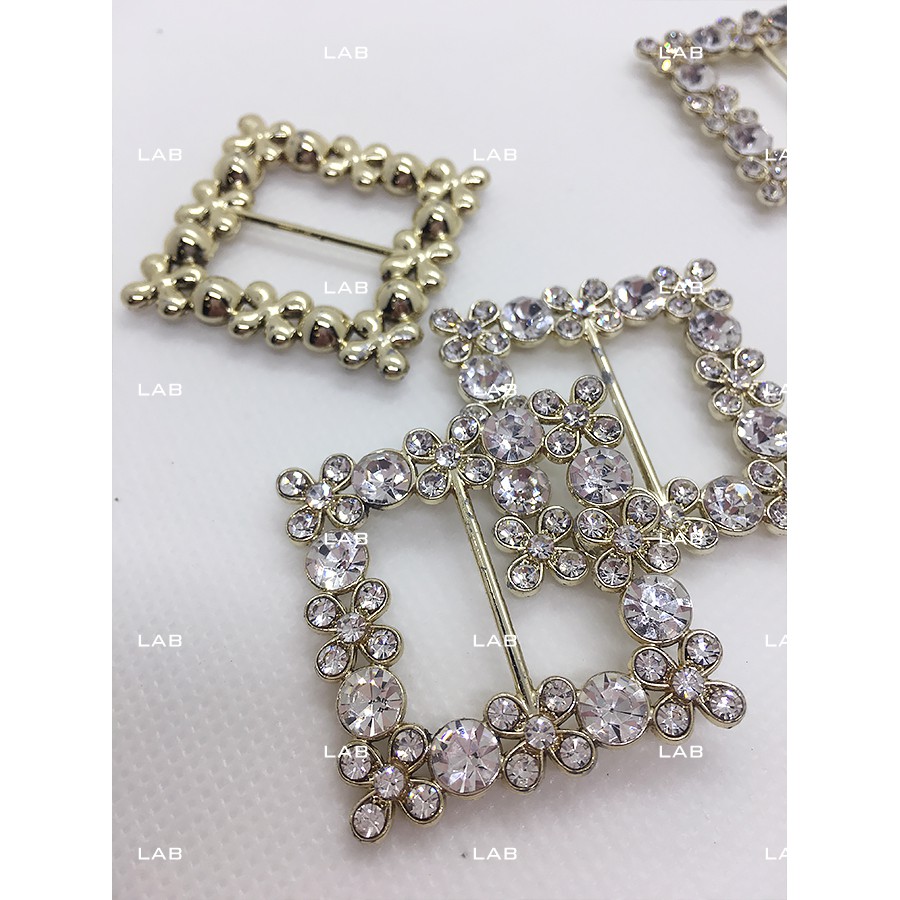 Mặt dây lưng vuông pha lê 40x40mm (chiếc) #0202