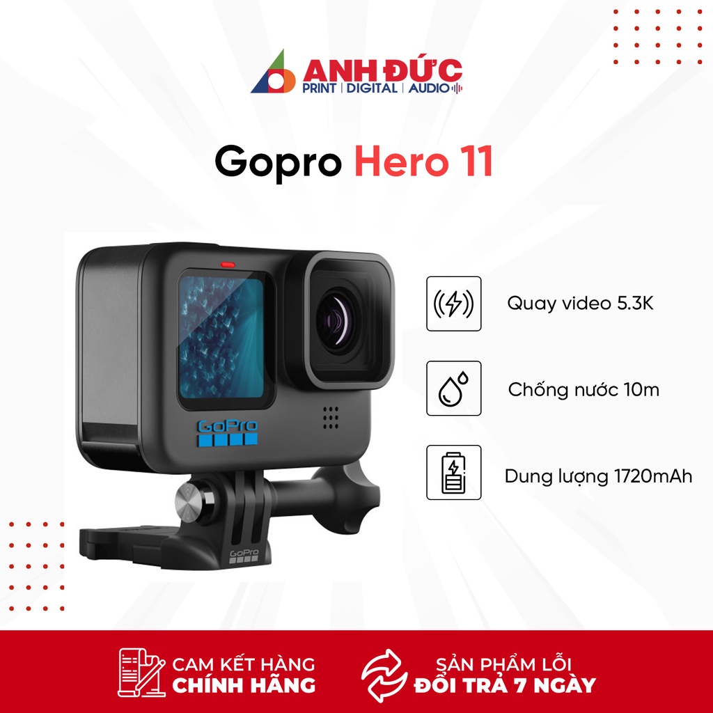 Máy Quay Hành Trình Gopro Hero 11 Black - Hàng Chính Hãng