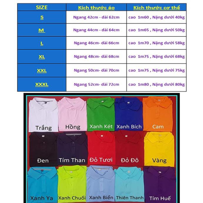 áo thun trơn cổ bẻ thun cá sấu nam , nữ, áo thun polo cổ trụ tay ngắn . New *