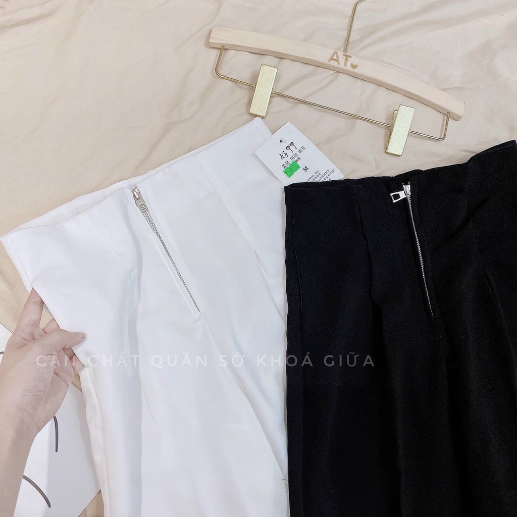 Quần Ống Rộng Suông Cạp Cao Khóa Trước Tôn Dáng Chất Tuyết Mưa Siêu Hót