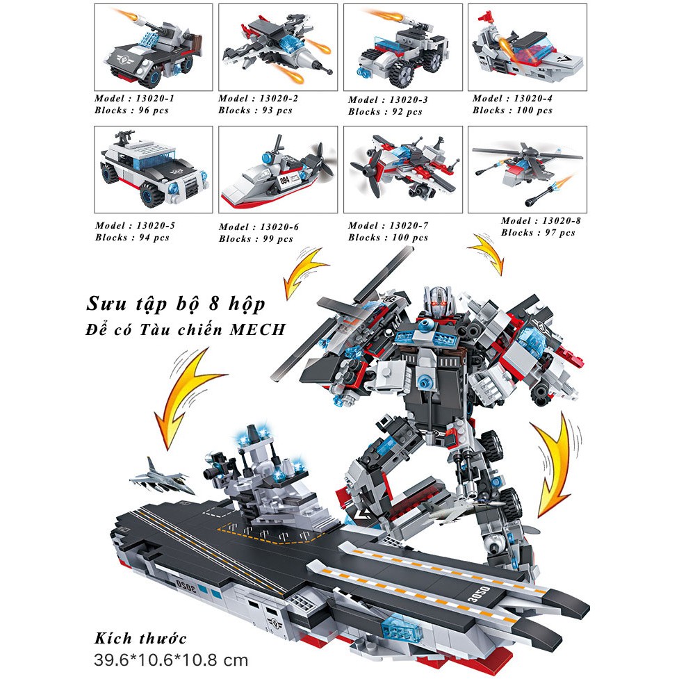 Đồ Chơi Lắp Ráp Trẻ Em -TÀU CHIẾN MECH-ROBOT Cao 40 cm - LEGOSTYLE