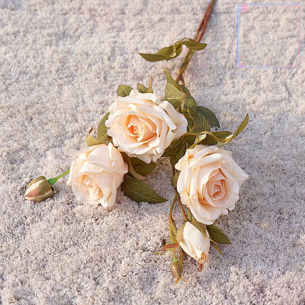 1 Nhánh Hoa Hồng Nhân Tạo Di Động Trang Trí Nhà Cửa/Sự Kiện