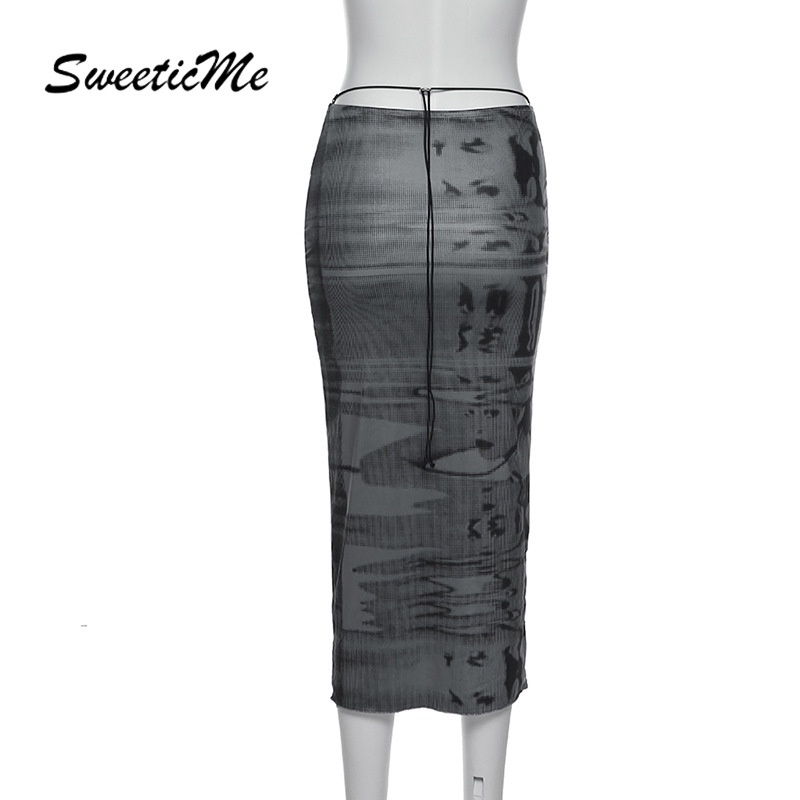 Chân Váy Thời Trang In Màu Tương Phản Cá Tính Dành Cho Nữ