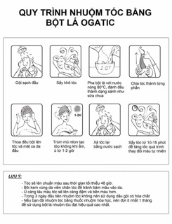 Bột lá nhuộm tóc ogatic chuyên phủ bạc