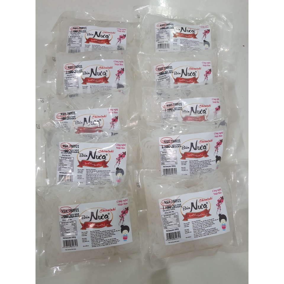 Combo 5 Gói Bún Nưa Cuộn Keto Das Vị Nguyên 100g - Gói nhỏ dễ sử dụng