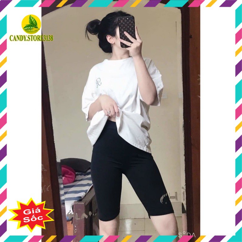 Quần legging lửng nữ cạp cao, quần đùi legging nâng mông dáng ngố tập gym thể thao co giãn 4 chiều.Candy.store3138