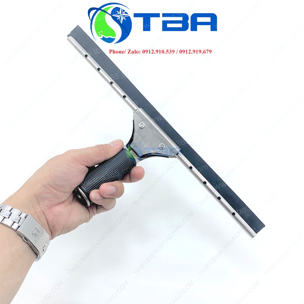 Tay gạt nước vệ sinh kính cao cấp, Inox, đầu cao su nhập khẩu 25cm