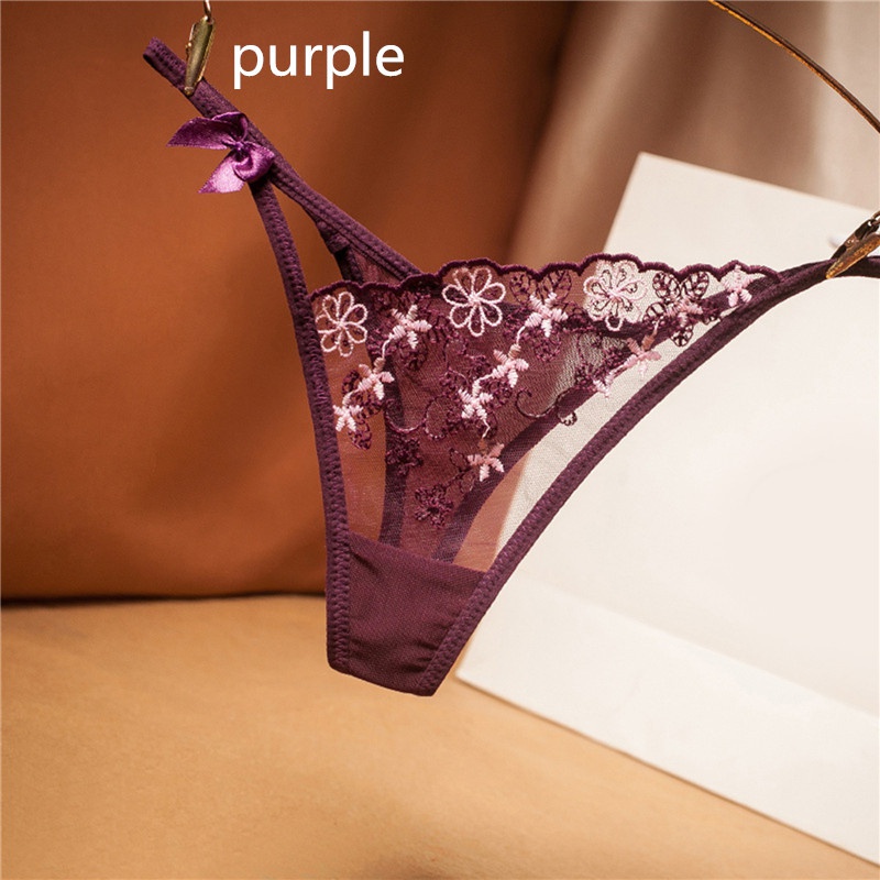 Quần Lót Lọt Khe Vải Lưới Xuyên Thấu Thêu Họa Tiết Thời Trang Quyến Rũ Cho Nữ | BigBuy360 - bigbuy360.vn