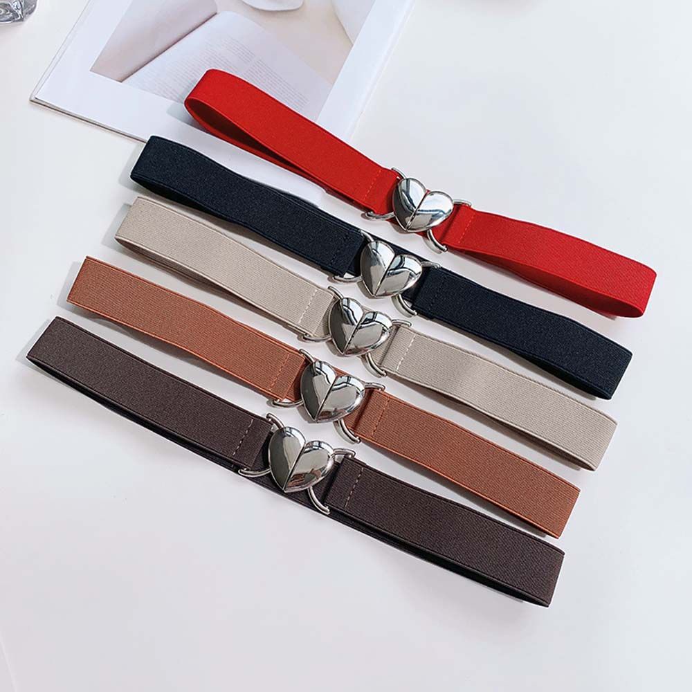 Thắt lưng co giãn khóa hình trái tim thời trang cao cấp cho nữ