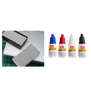 Combo khay mực + mực dấu 15ml shiny chuyên dụng đóng lên mọi chất liệu không phai - mực sl61 / si62 / si63
