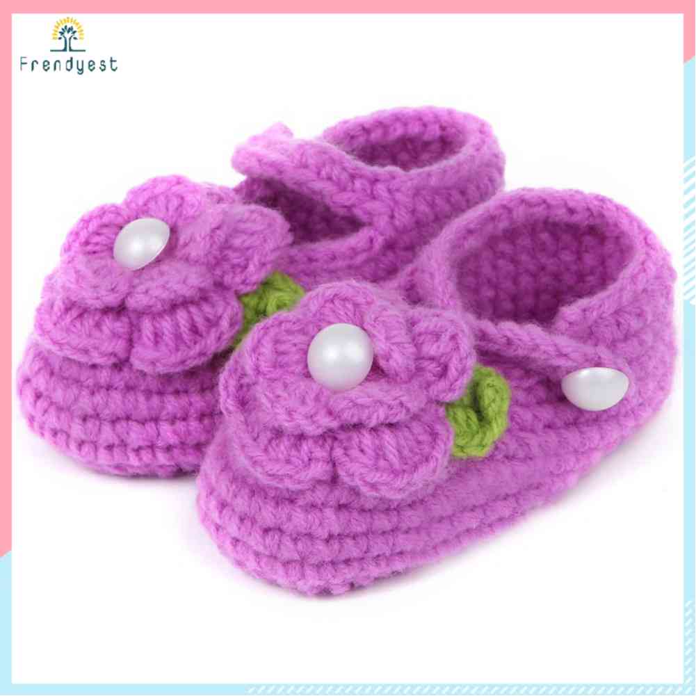 Giày Đan Len Thủ Công Cho Bé Sơ Sinh