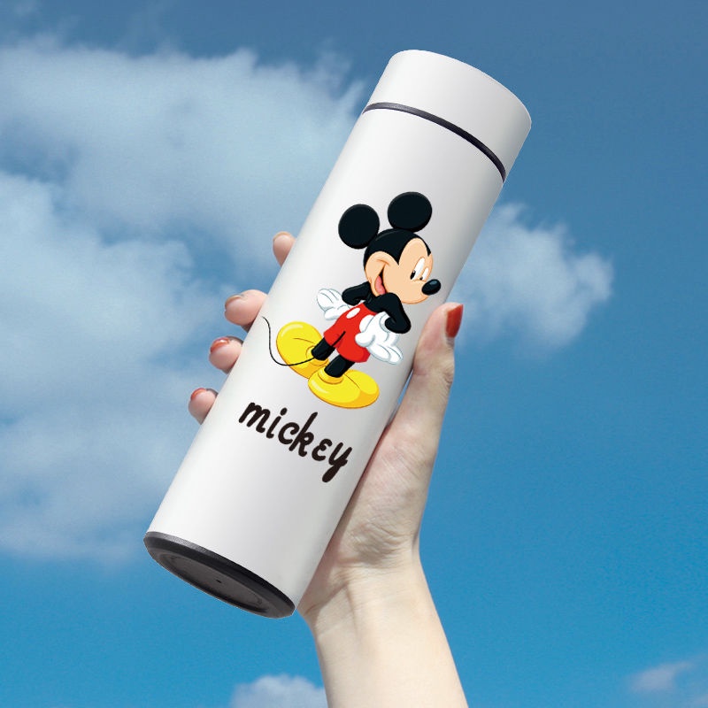 Disney Bình Nước Giữ Nhiệt Bằng Thép Không Gỉ 304 Dung Tích Lớn Hình Chuột mickey Minnie Đáng Yêu Cho Bé BWB920