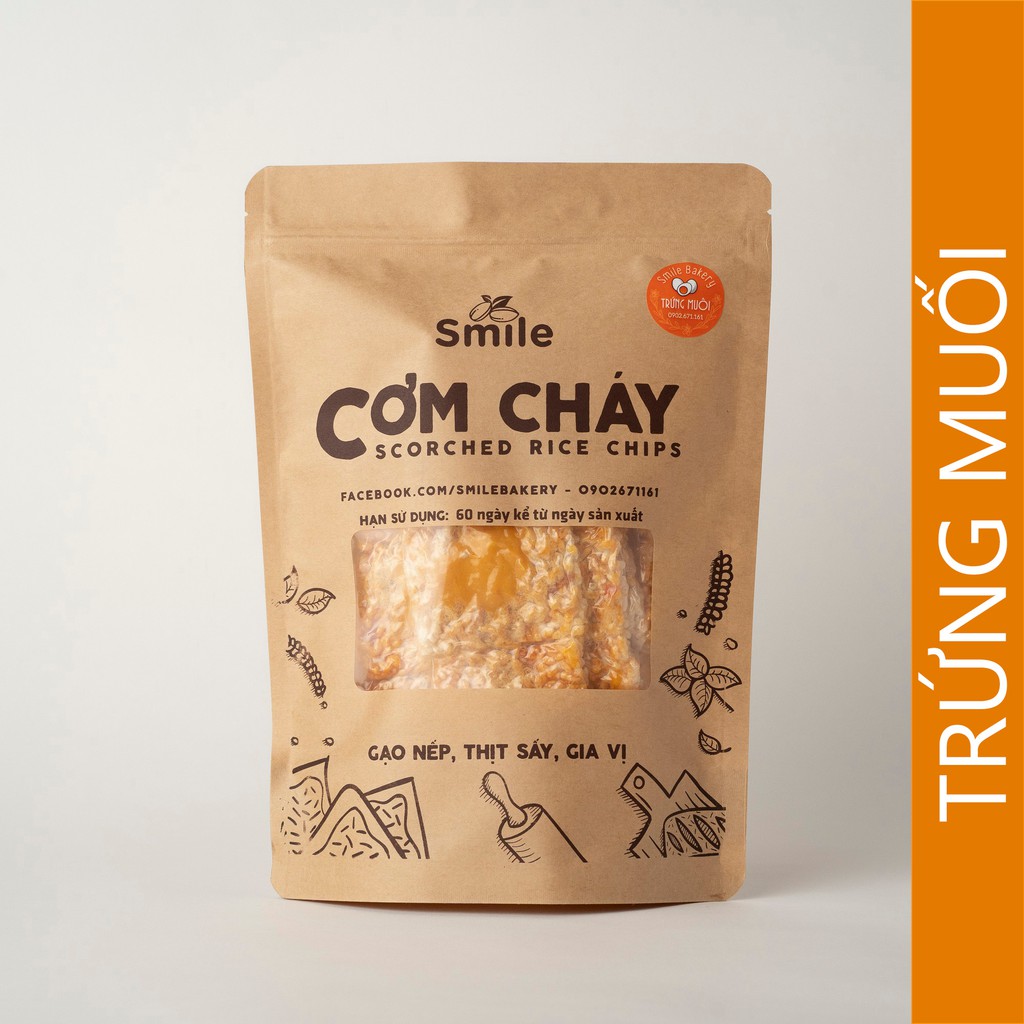 Cơm cháy chà bông trứng muối 250Gr, cơm cháy vệ sinh nhà làm - SmilePlanty