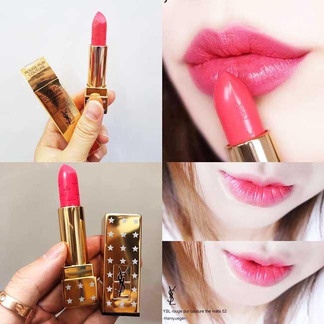 Son YSL Rouge Pur Couture Satin Lipstick High On Stars - Màu 52 Rouge Rose