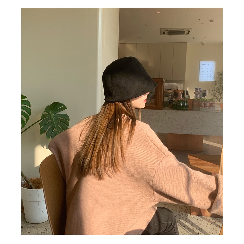 -🍊 Mũ nón bucket da lộn mềm mịn phong cách Ulzzang
