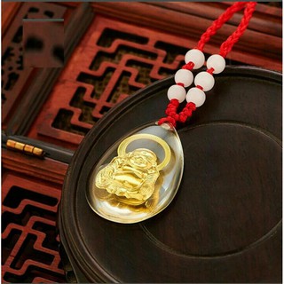 Mặt Dây Chuyền Phật; mạ vàng 18K bọc thủy tinh cao cấp, mang lại bình an và may mắn - giá cực sốc