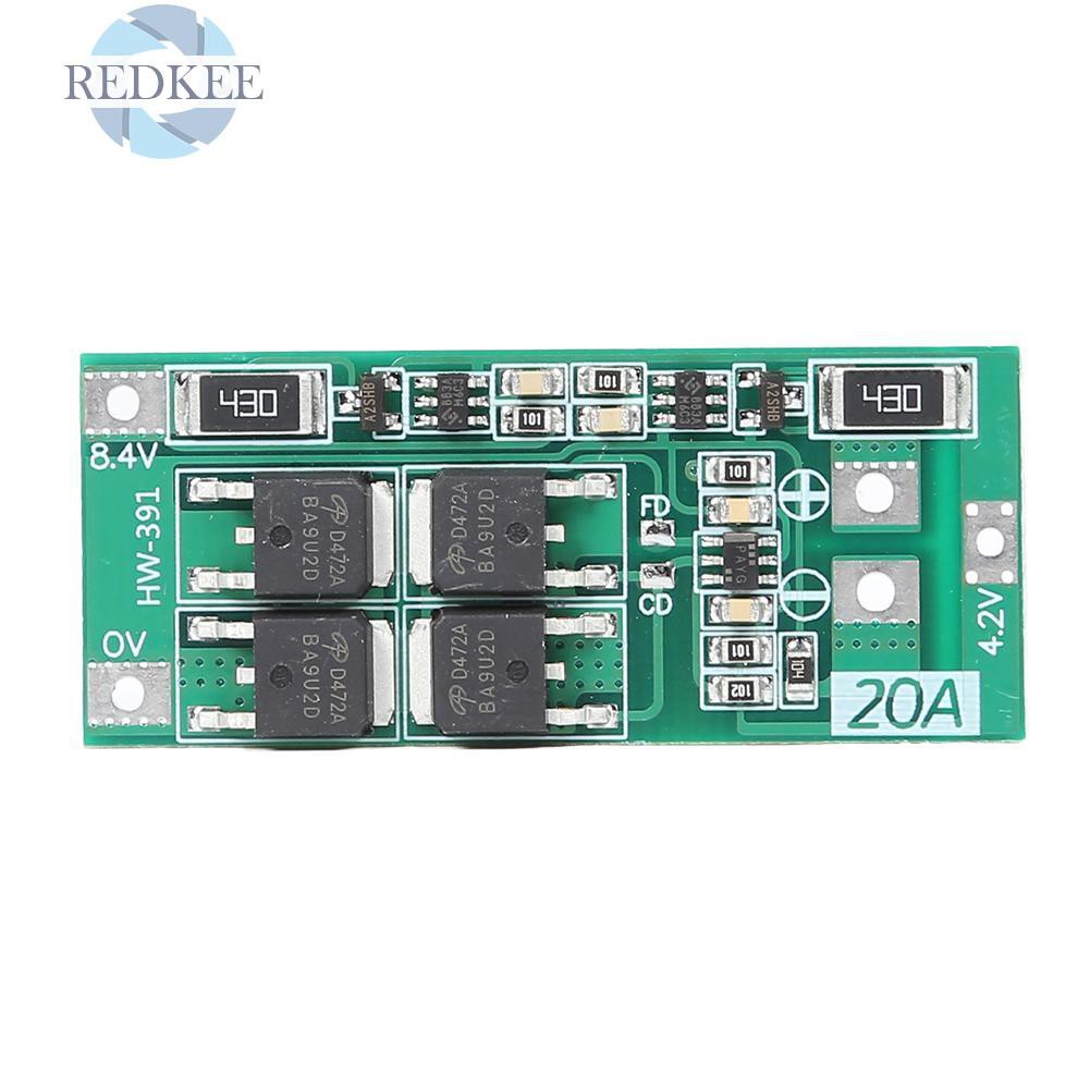 Bảng Mạch Bảo Vệ Pin Lithium Redkee 2s 20a Bms 7.4v 8.4v 18650