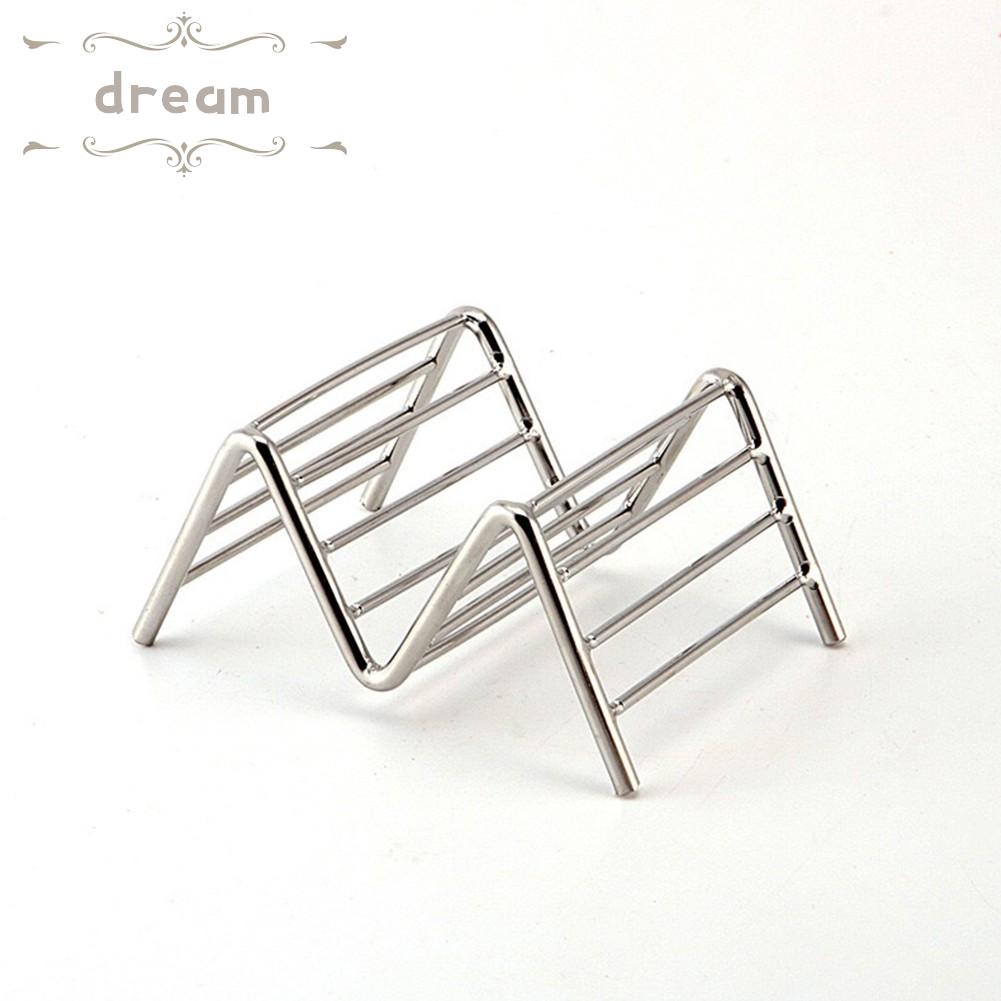 【DREAMLIFE】Taco Holder Pancake Buffet Stand Dining Hall Home Household Kitchen Silver