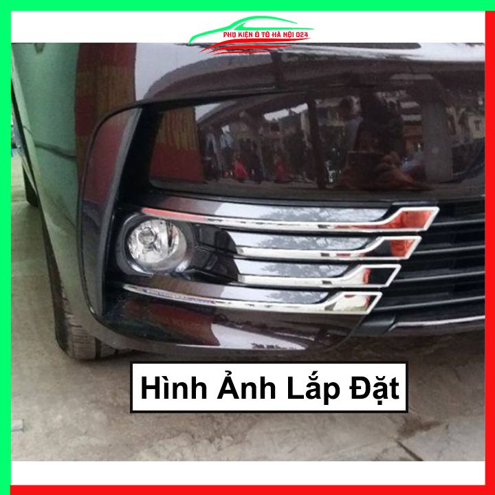 Ốp viền đèn gầm trước Altis 2018-2020 8 chi tiết mạ Crom chống trầy trang trí làm đẹp xe