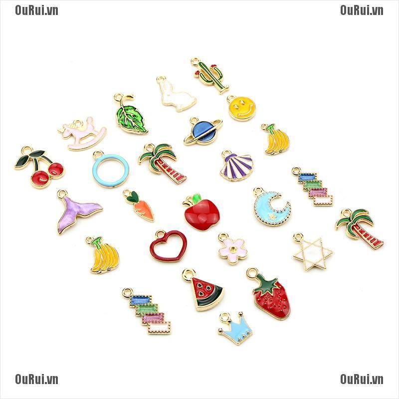 Bộ 50 Mặt Dây Chuyền Tráng Men Thủ Công Xinh Xắn