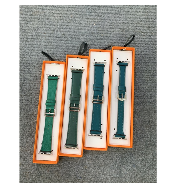 BỘ SƯU TẬP DÂY DA APPLE WATCH MÀU XANH MIDNIGHT GREEN CỰC HOT